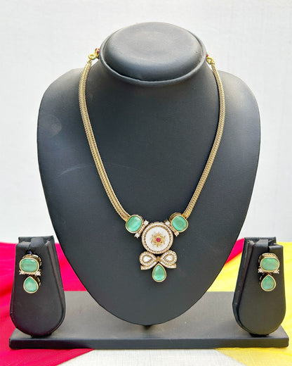 matching earring and necklace set