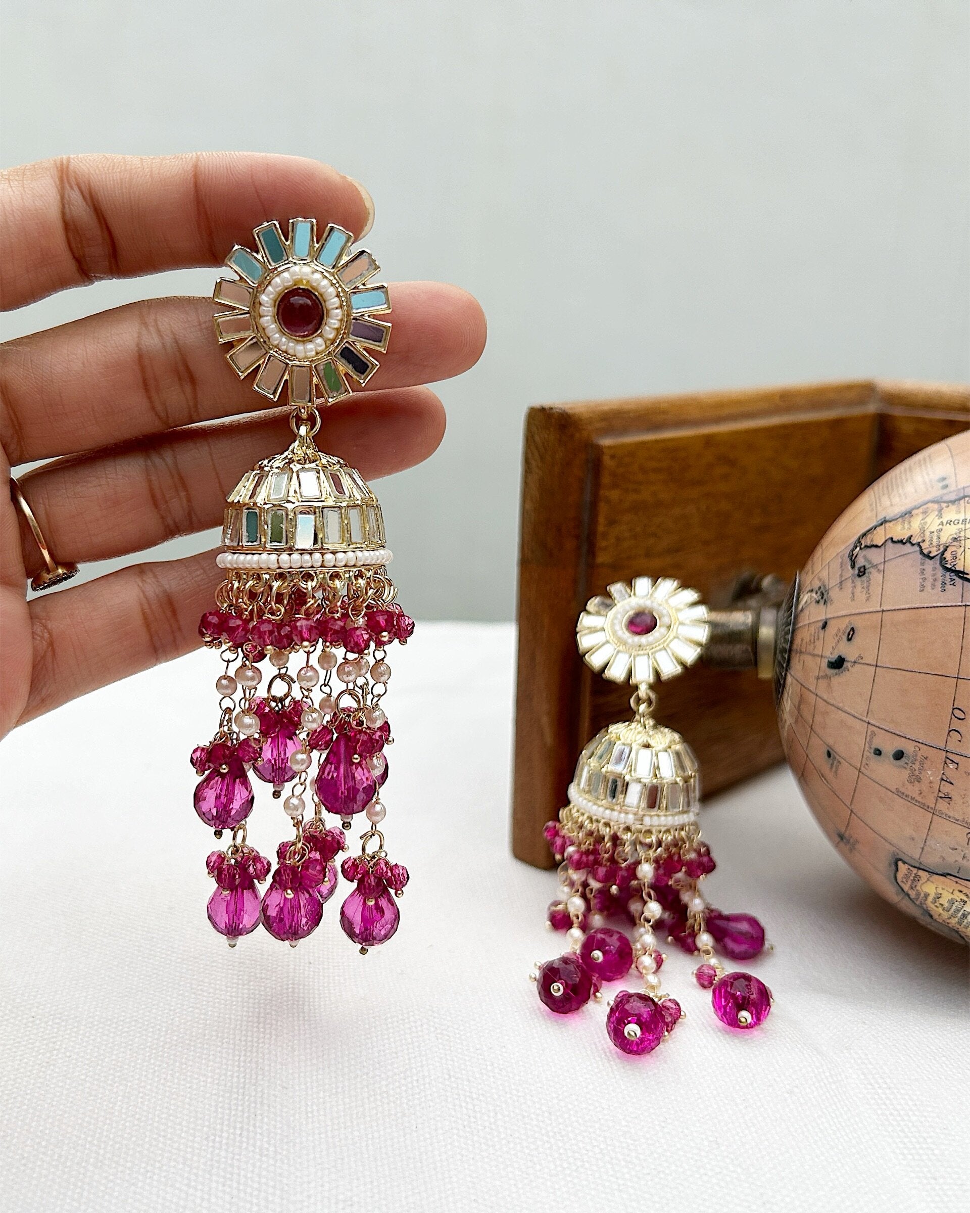 Jhumka Earrings Pearl