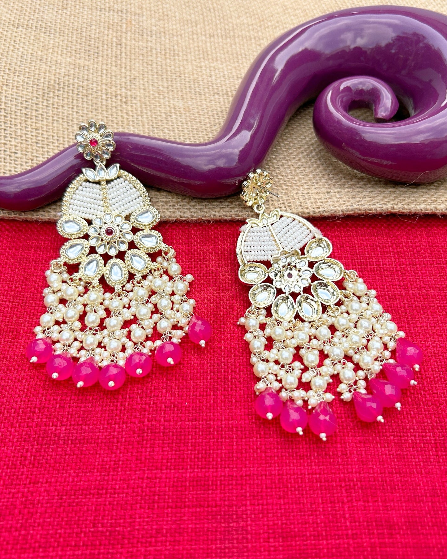 Rani Pink Colour Earring