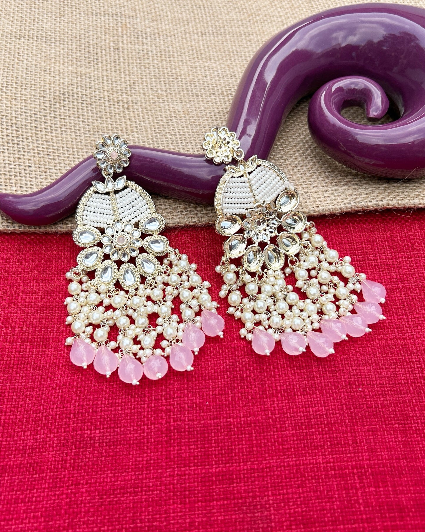 Pink Color Earrings