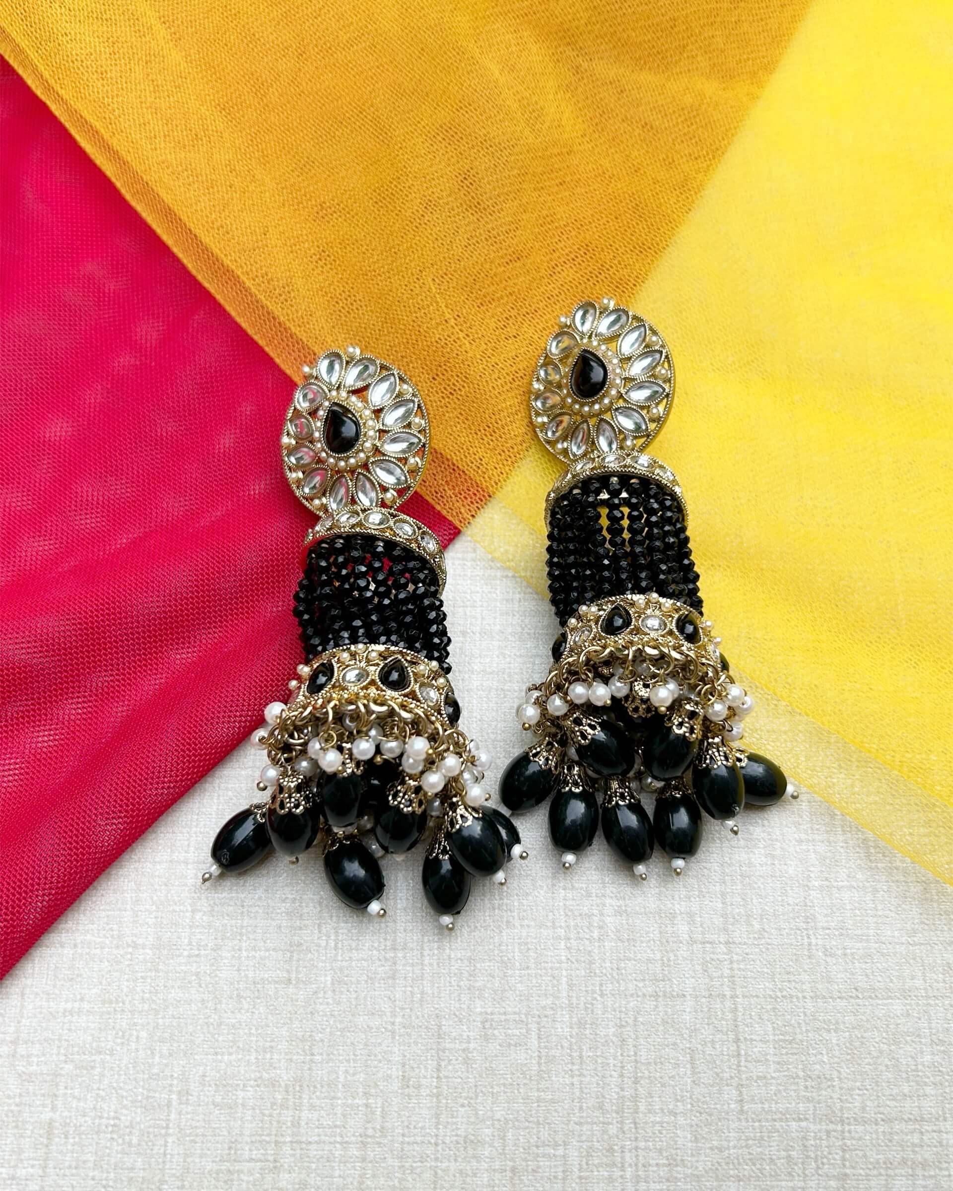 pearl jhumka earrings