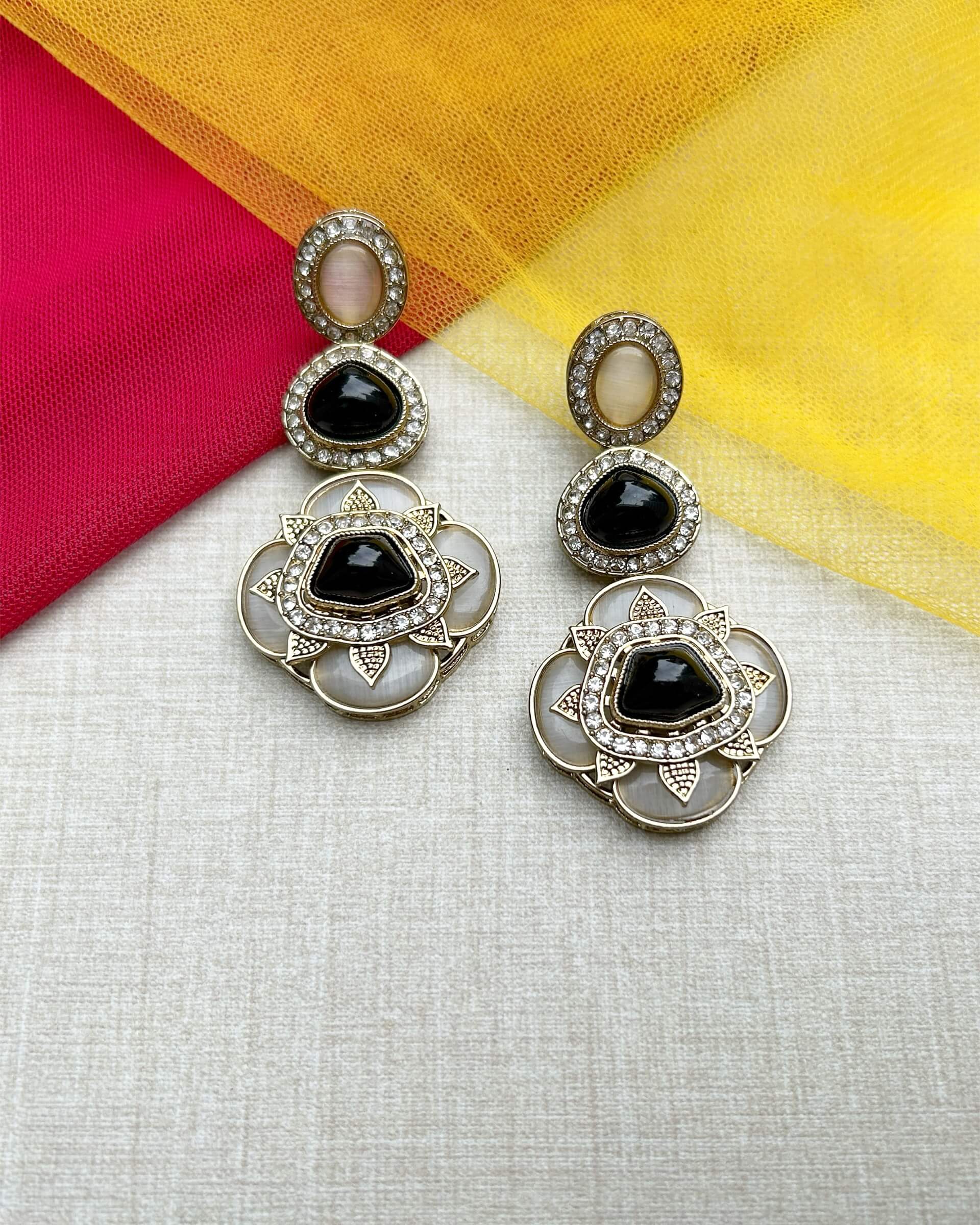 ladies black earrings