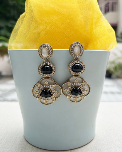 ladies black earrings