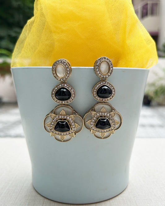 ladies black earrings