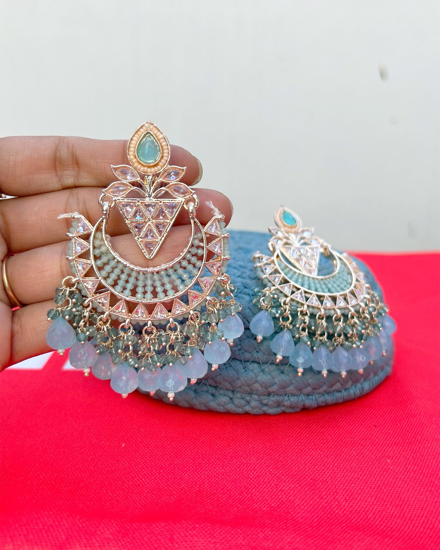 Artificial chandbali earrings