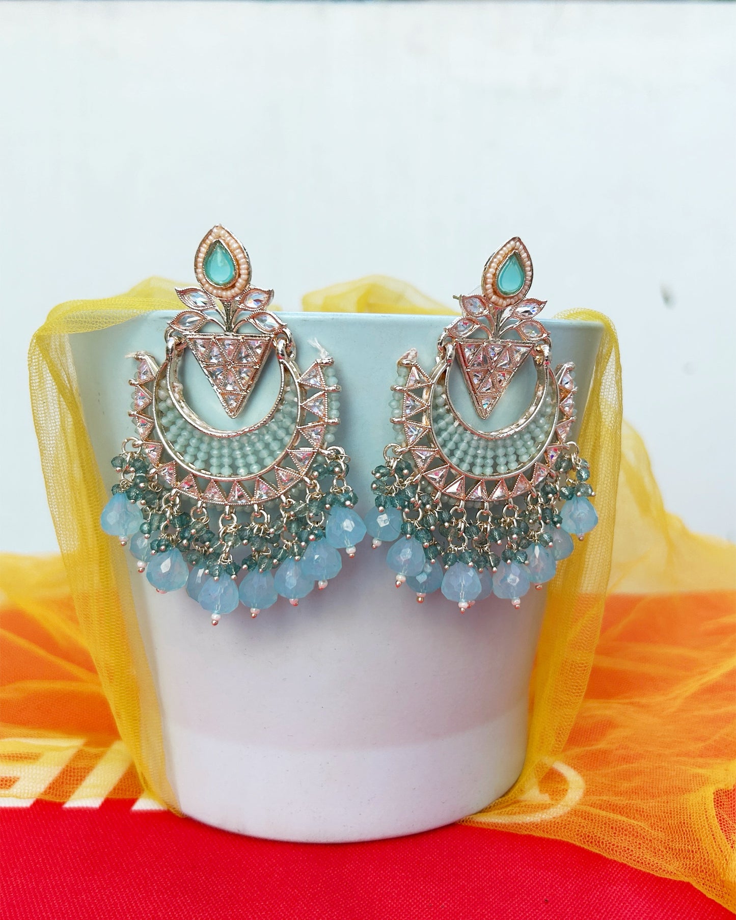 Artificial chandbali earrings