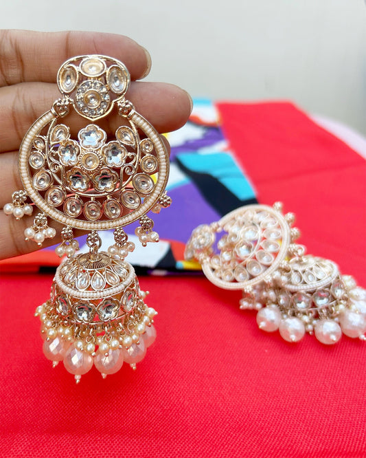 Jhumka White I Velvet Box