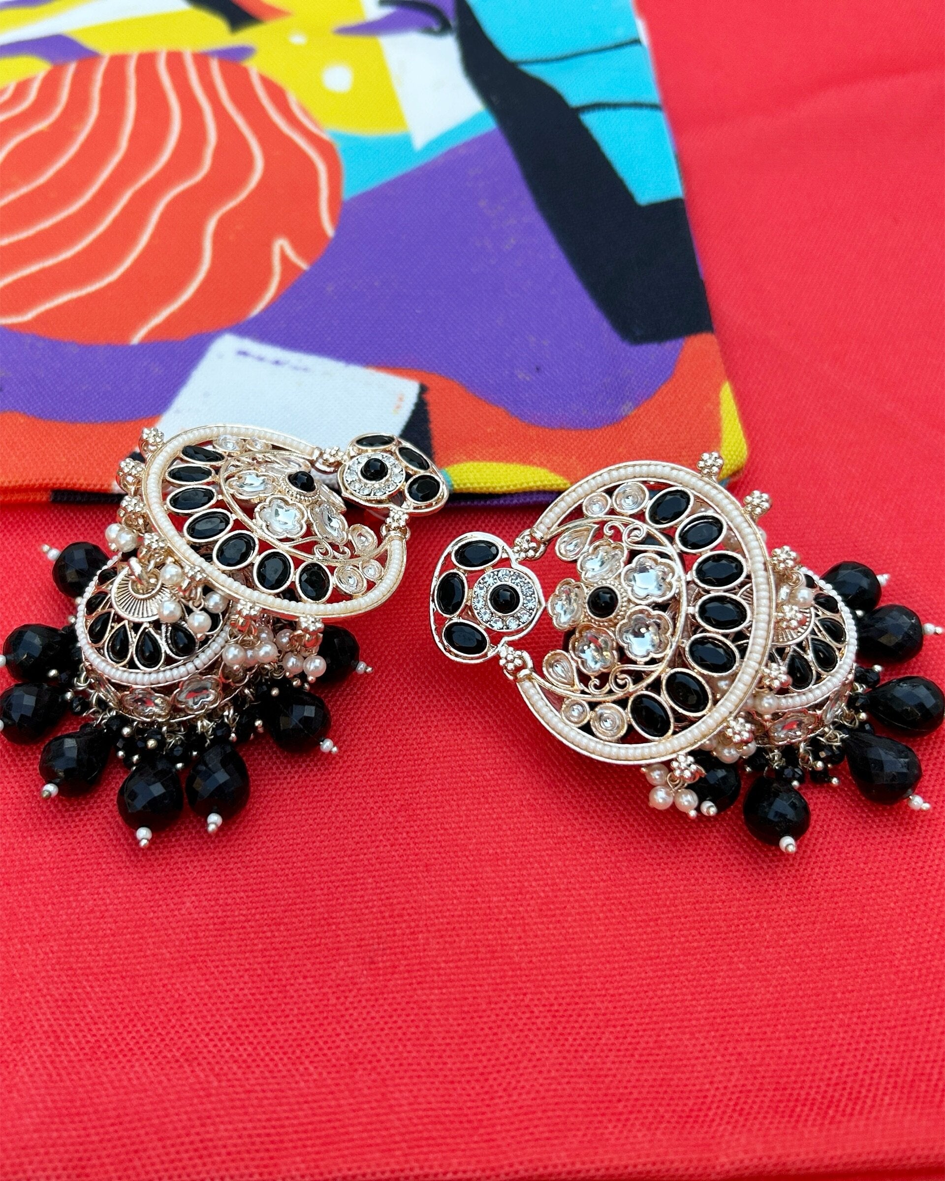 kundan jhumka earrings I Velvet Box