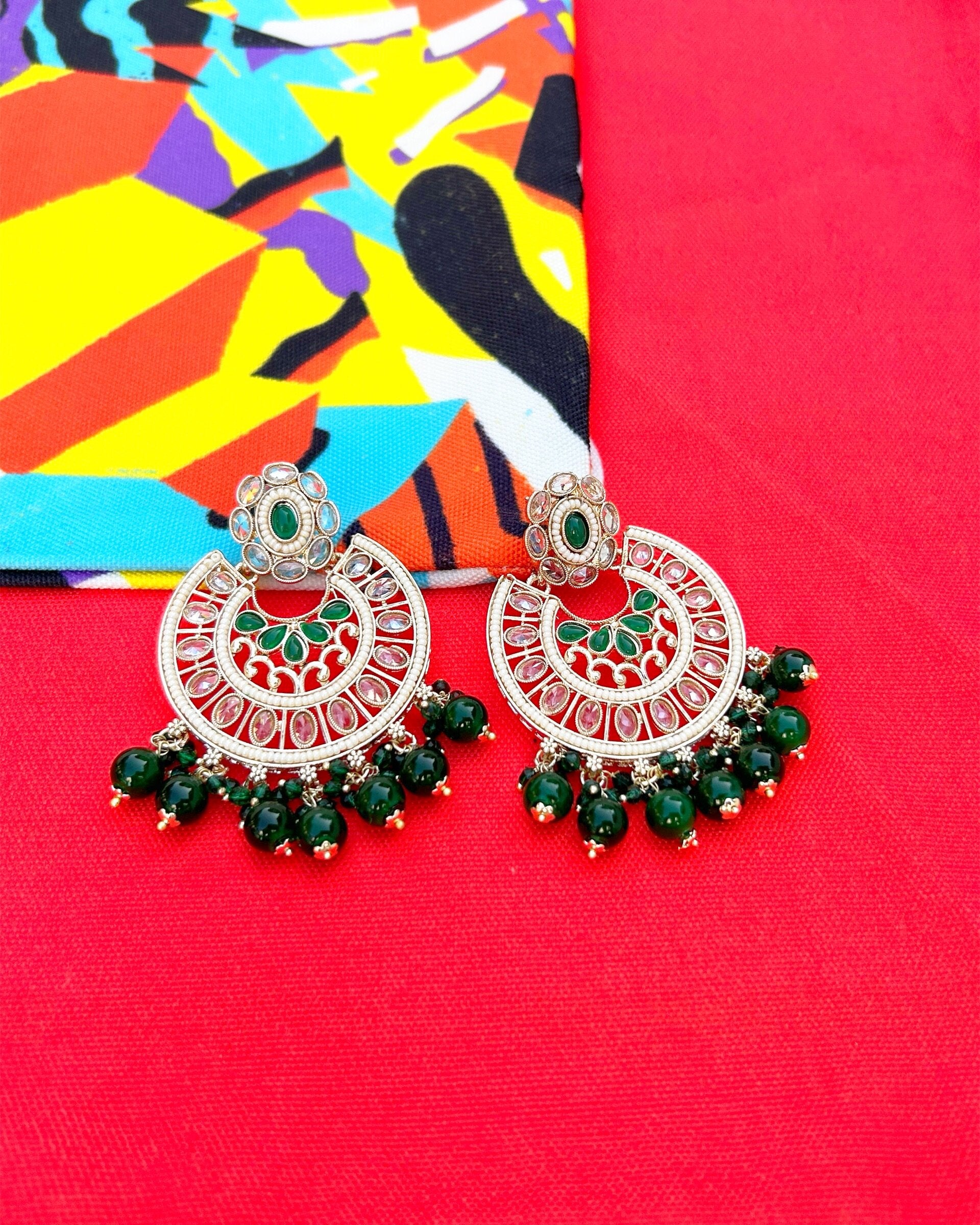 Chand bali earrings artificial