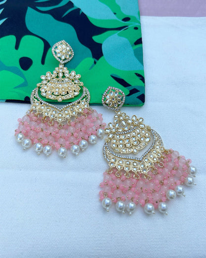 kundan stone earrings