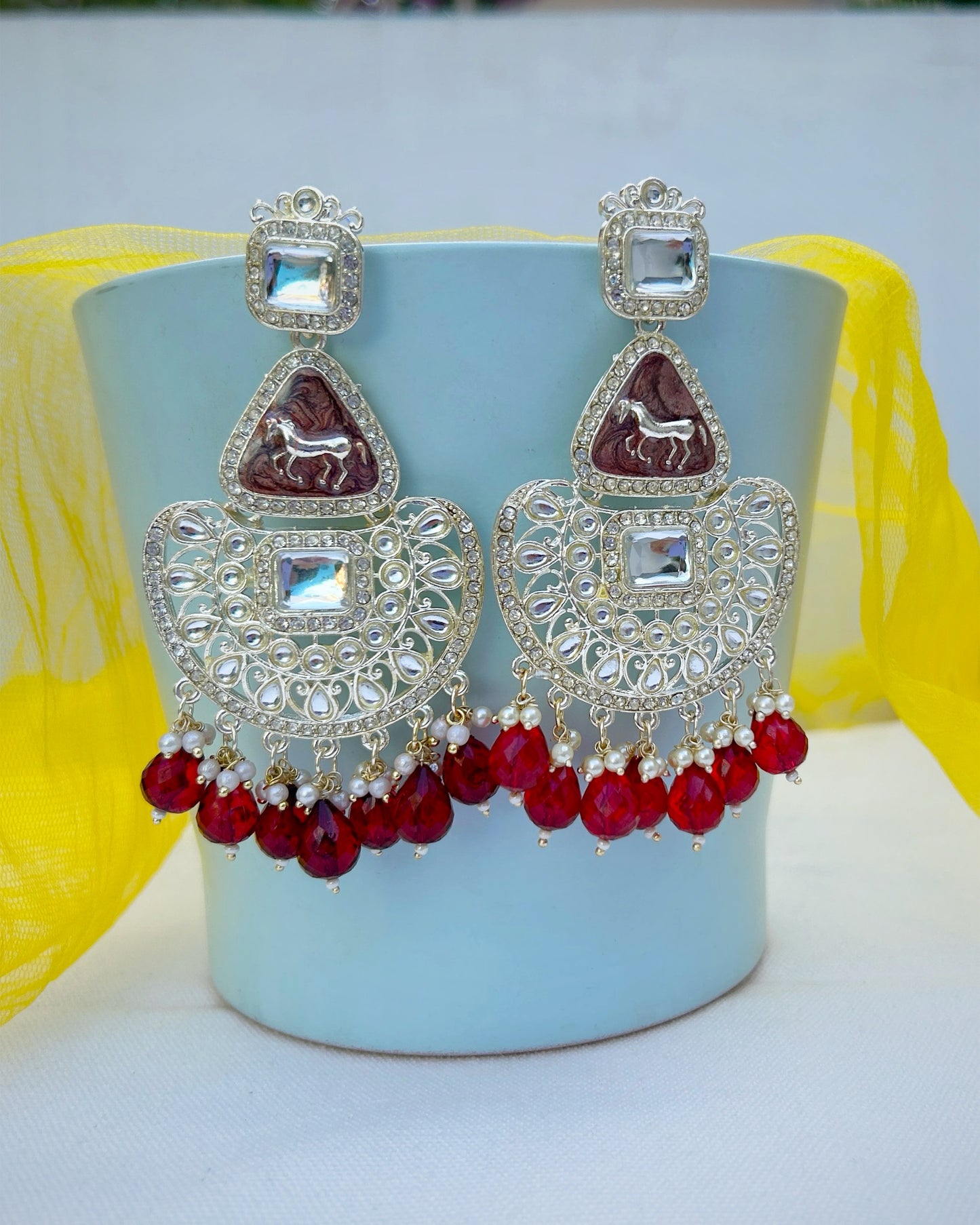 women's kundan earrings