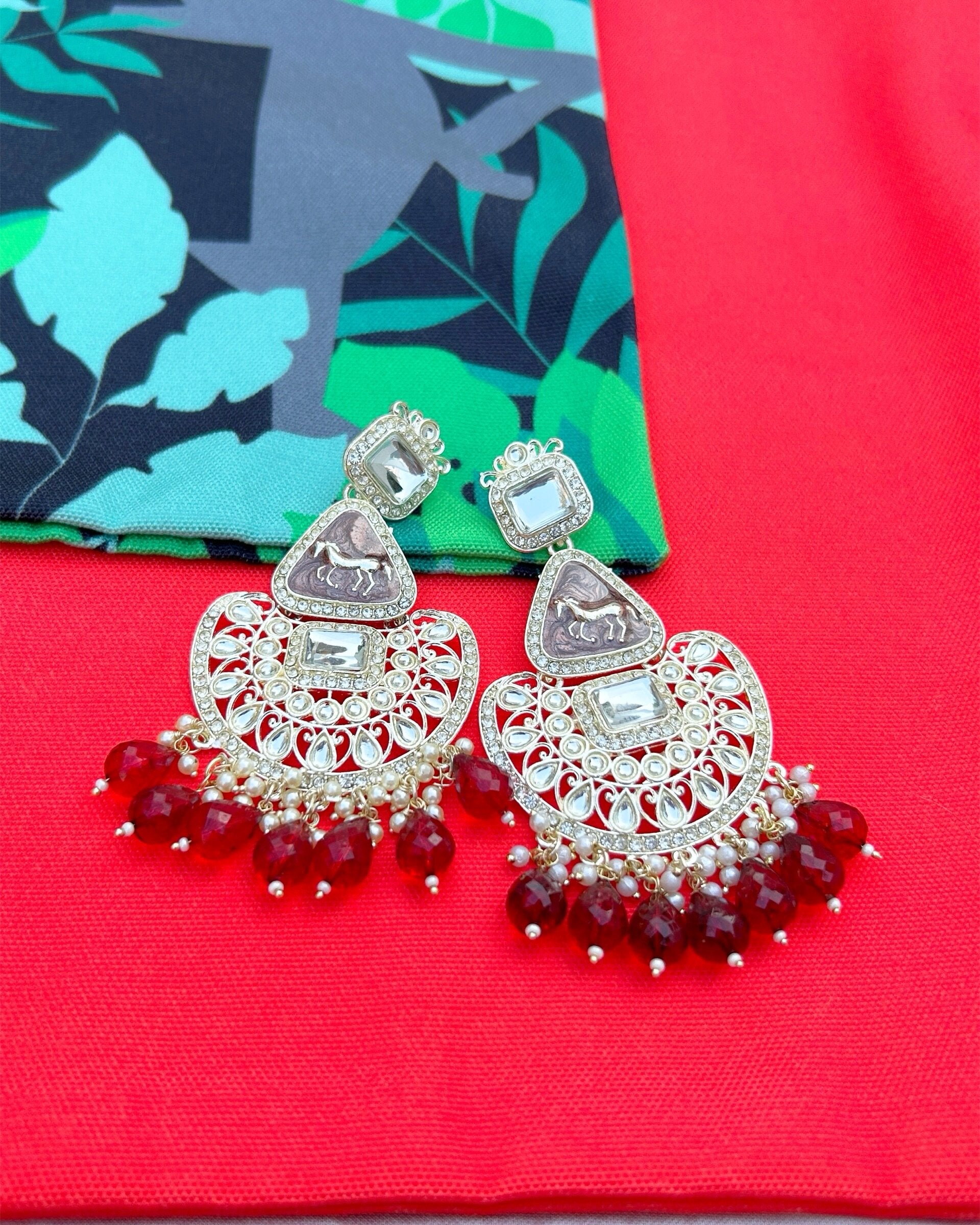 women's kundan earrings