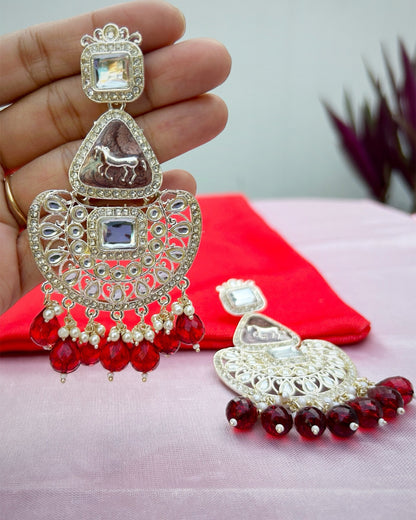 women's kundan earrings