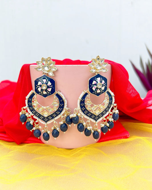 meenakari kundan earrings