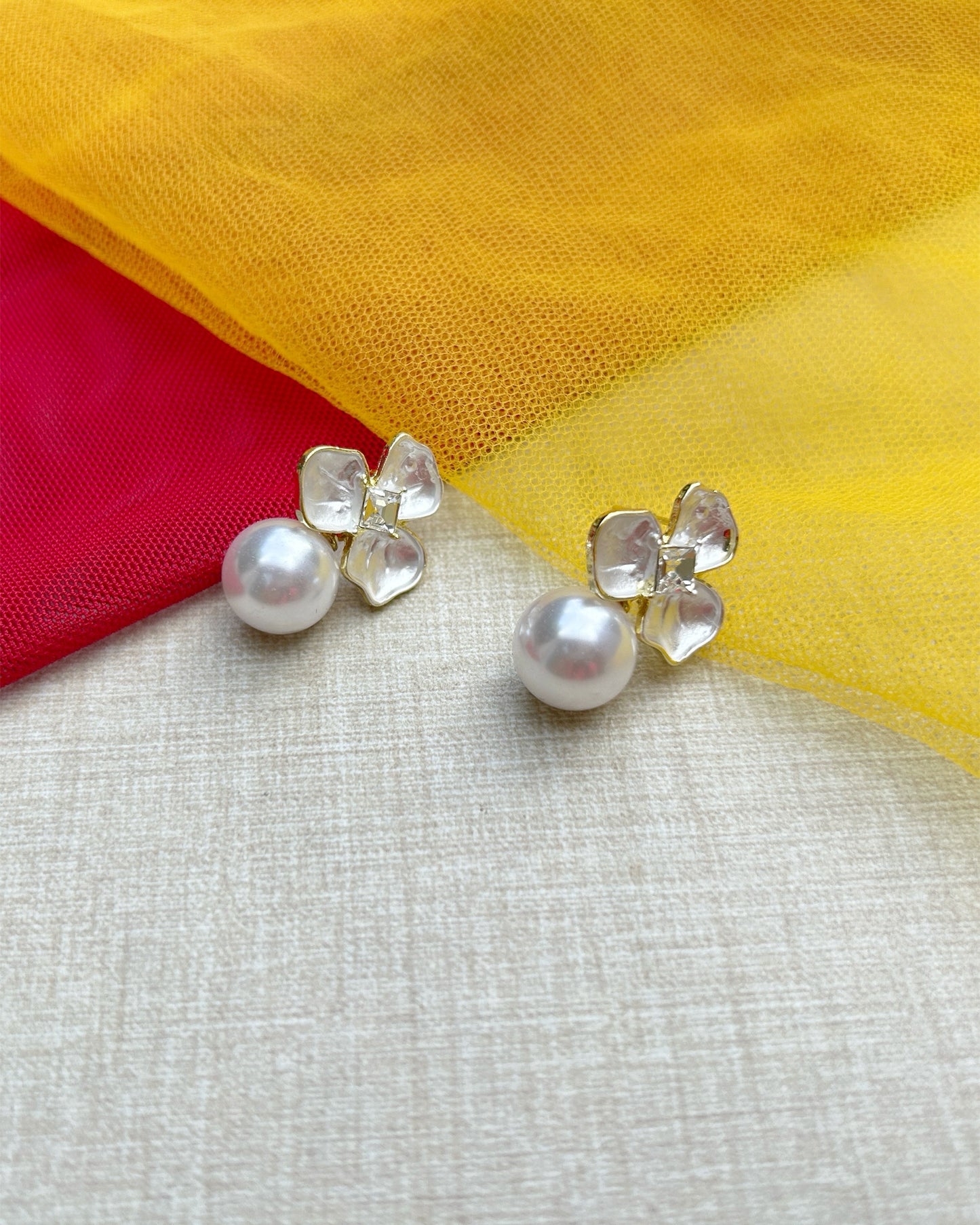 Women's White Earrings