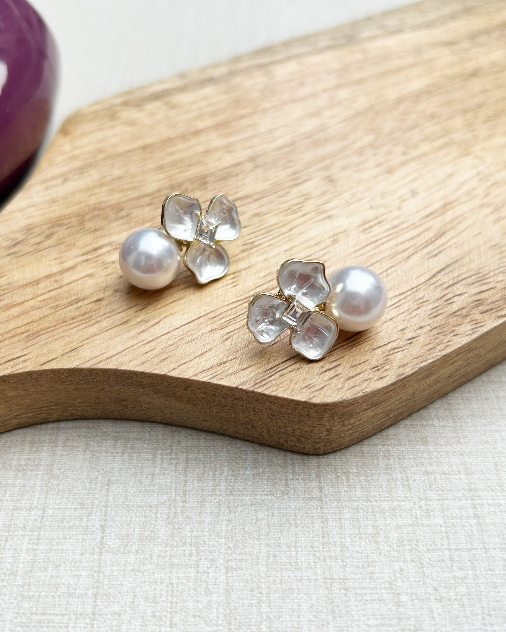 Women's White Earrings