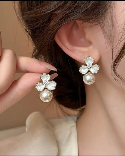 Women's White Earrings