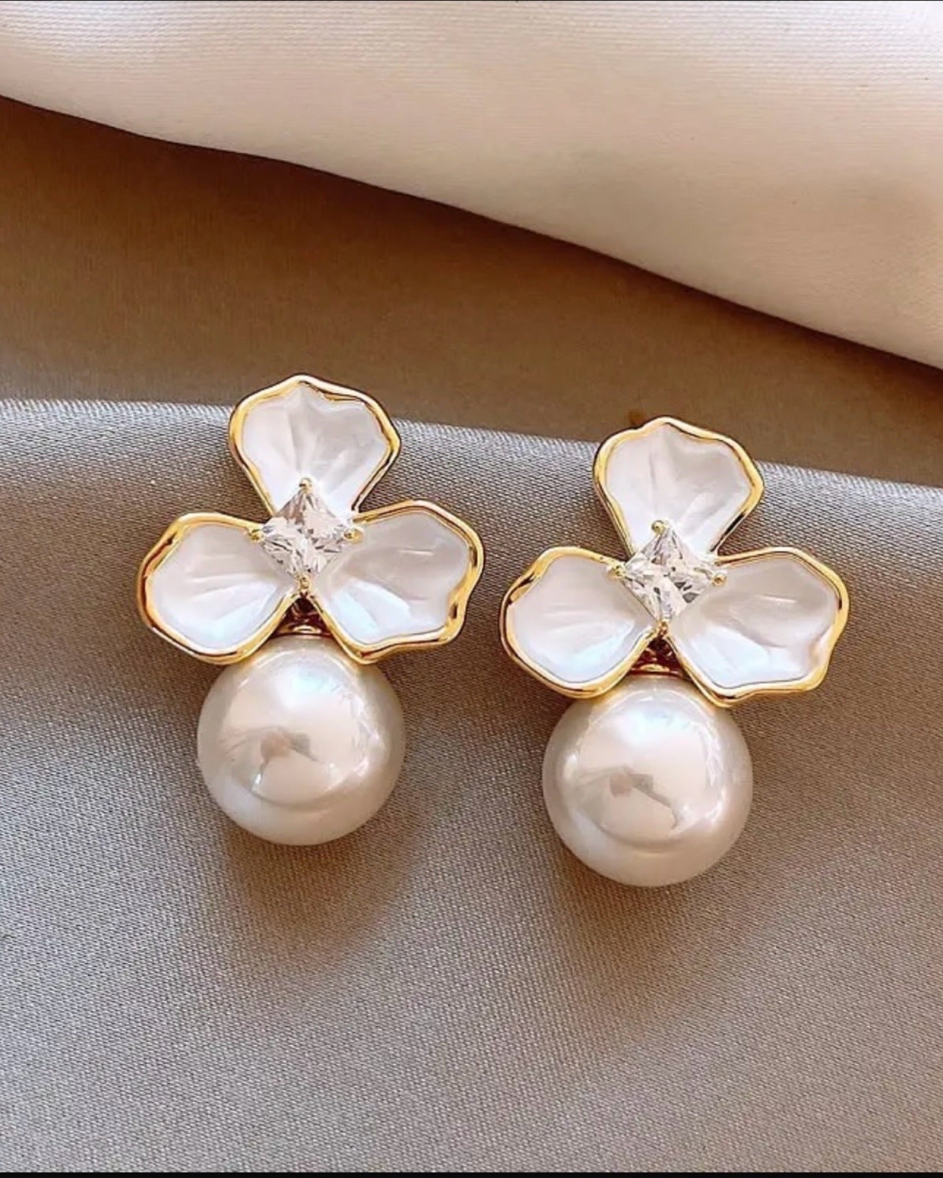 Women's White Earrings