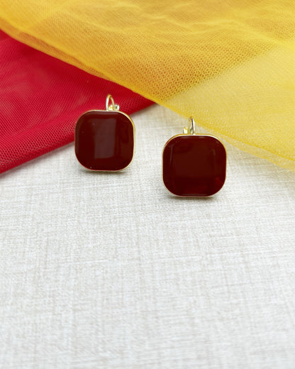 women's red earrings