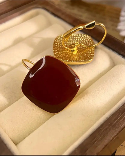 women's red earrings