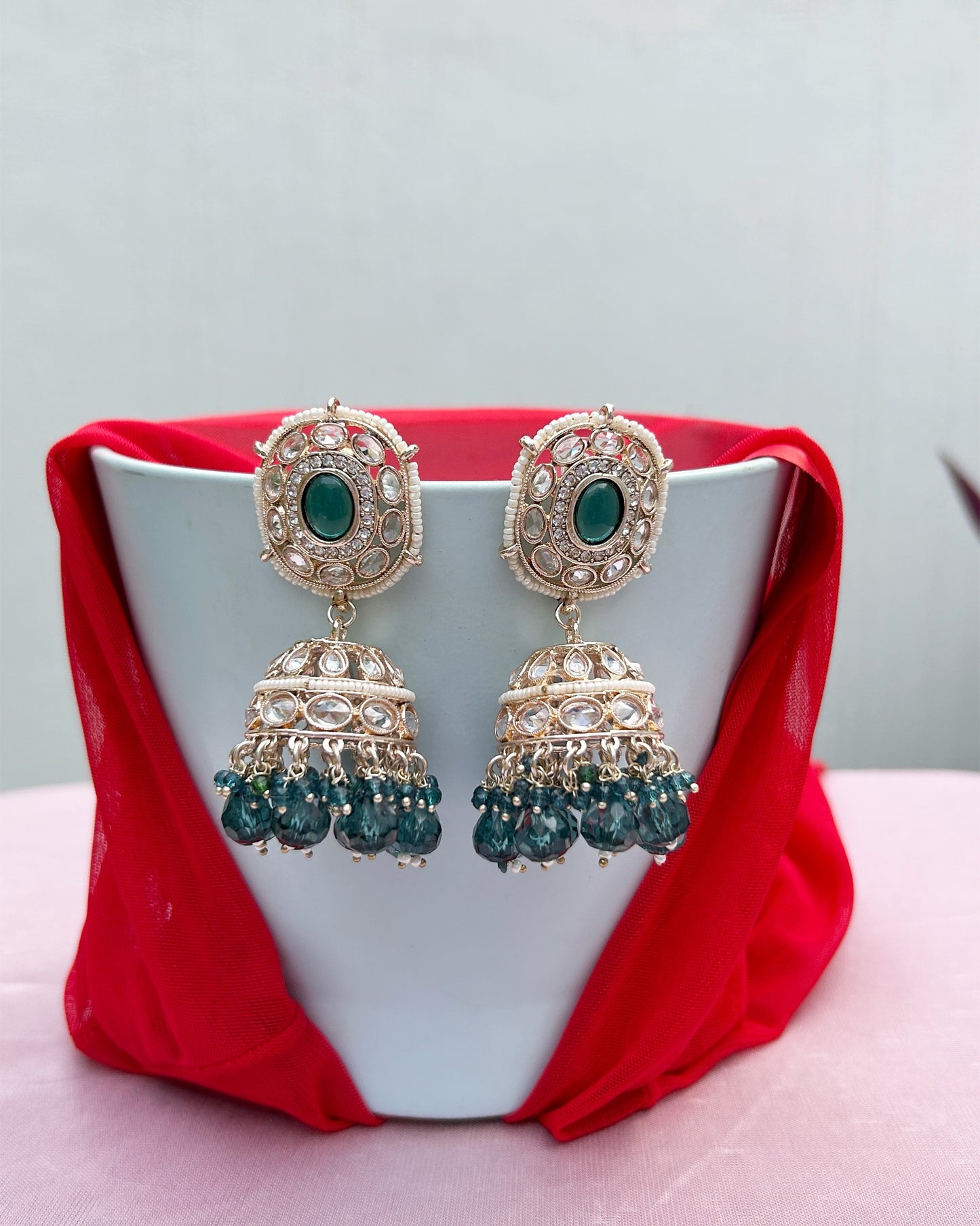 green jhumka