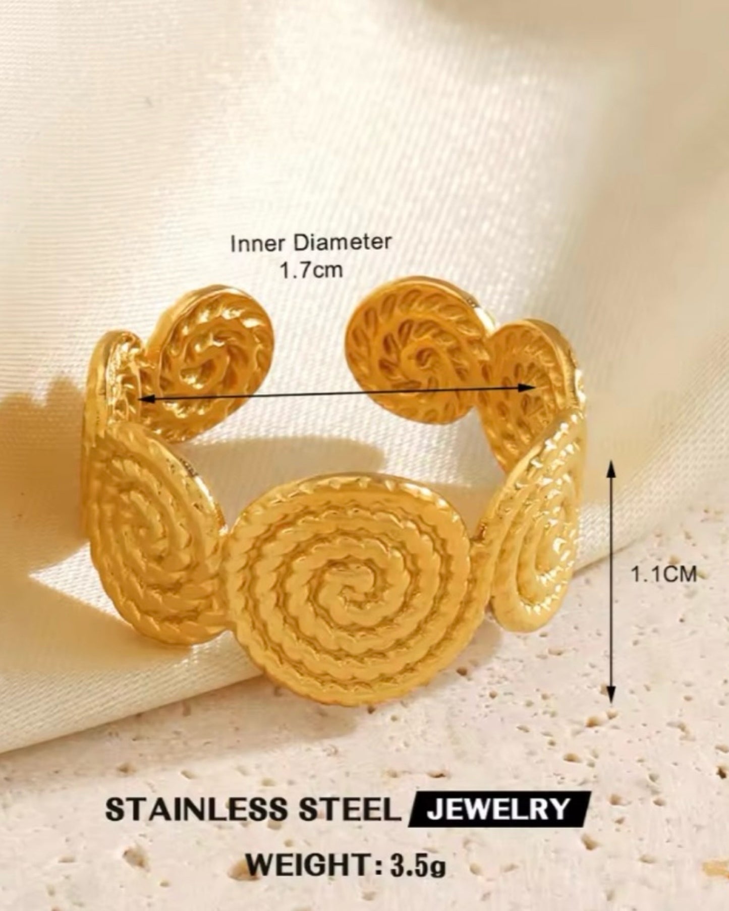 spiral finger ring gold