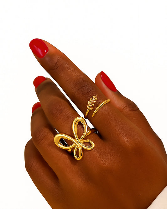 butterfly finger rings