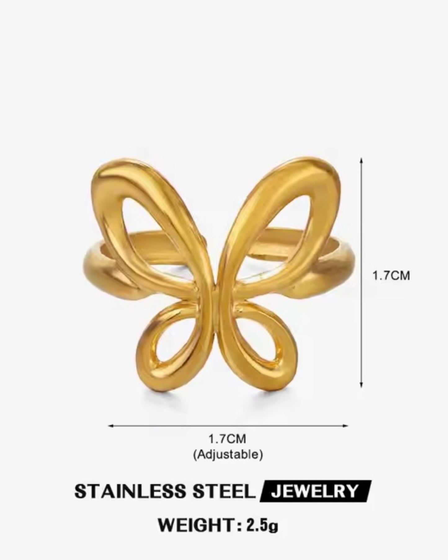 butterfly finger rings