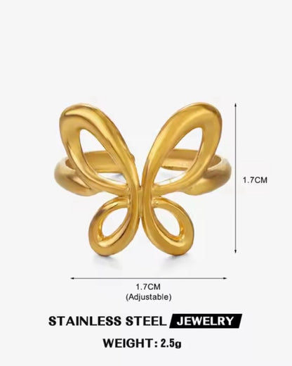 butterfly finger rings