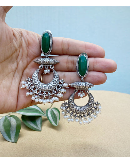 Green Angelic Chandbali Earring