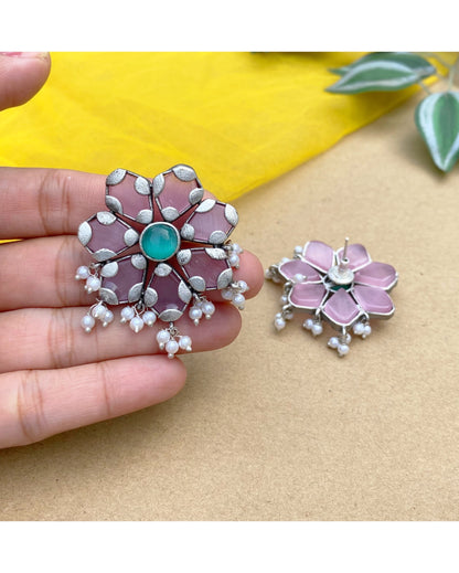 Pink Alchemy Floral Studs