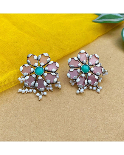 Pink Alchemy Floral Studs