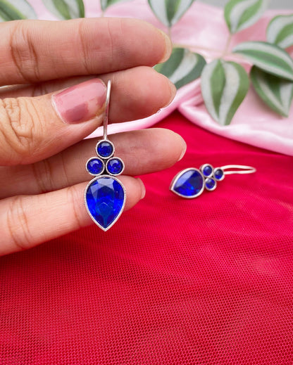 Blue Addison Silver Replica Dangler