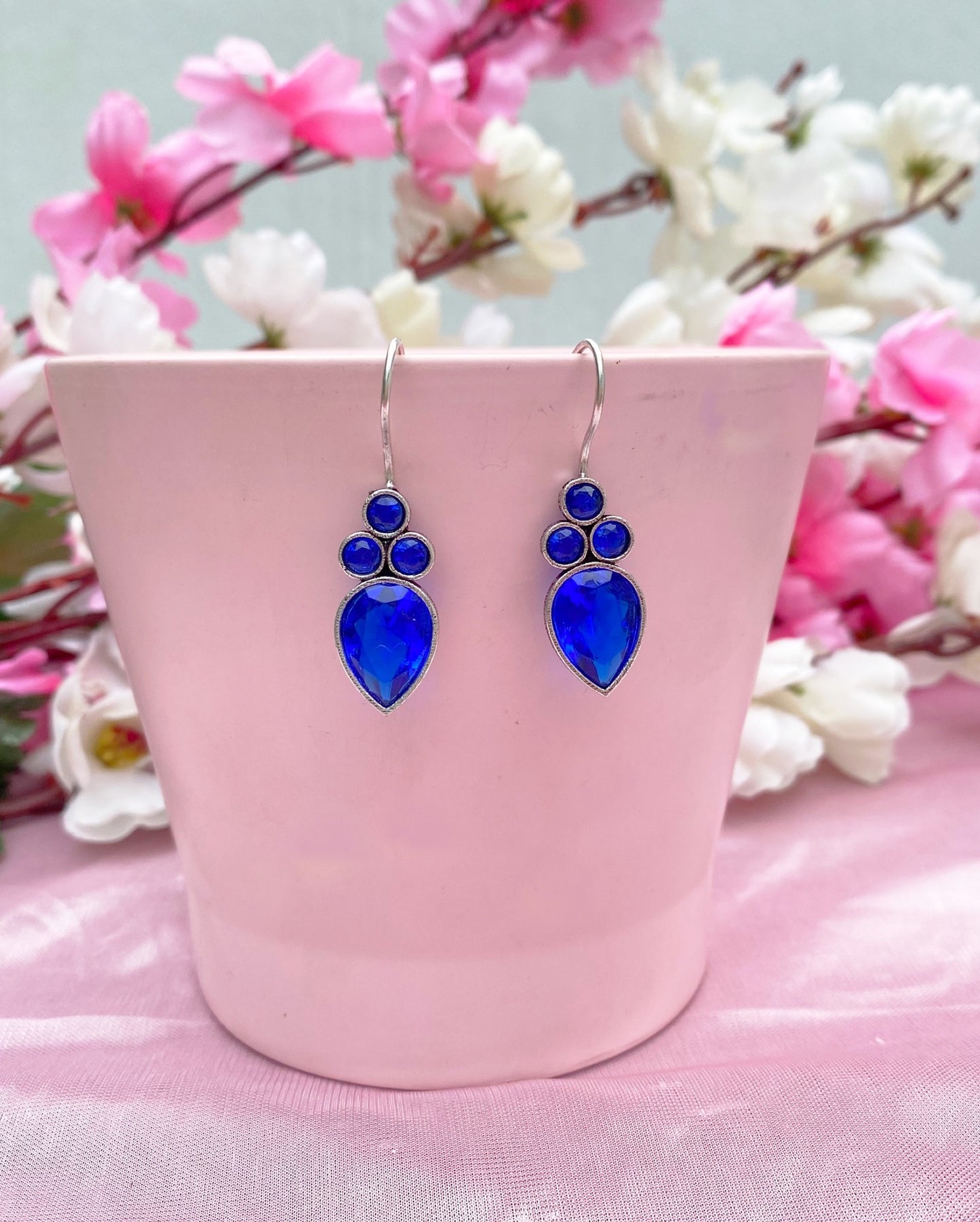 Blue Addison Silver Replica Dangler