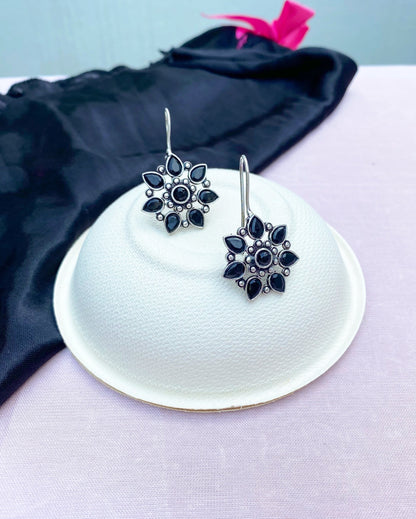 Black Alice Floral Dangler