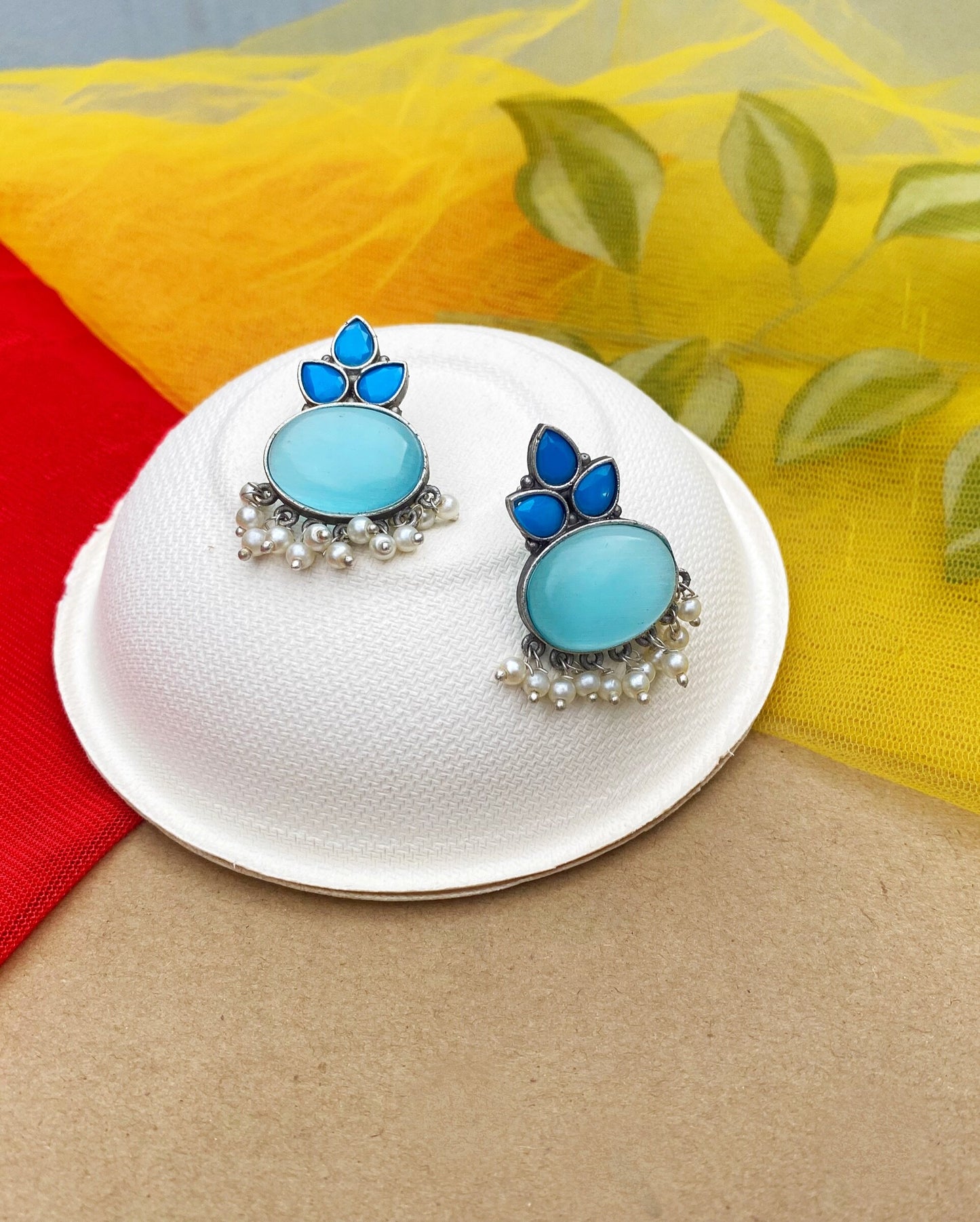 Mint Blue Alexandra Studs Earring