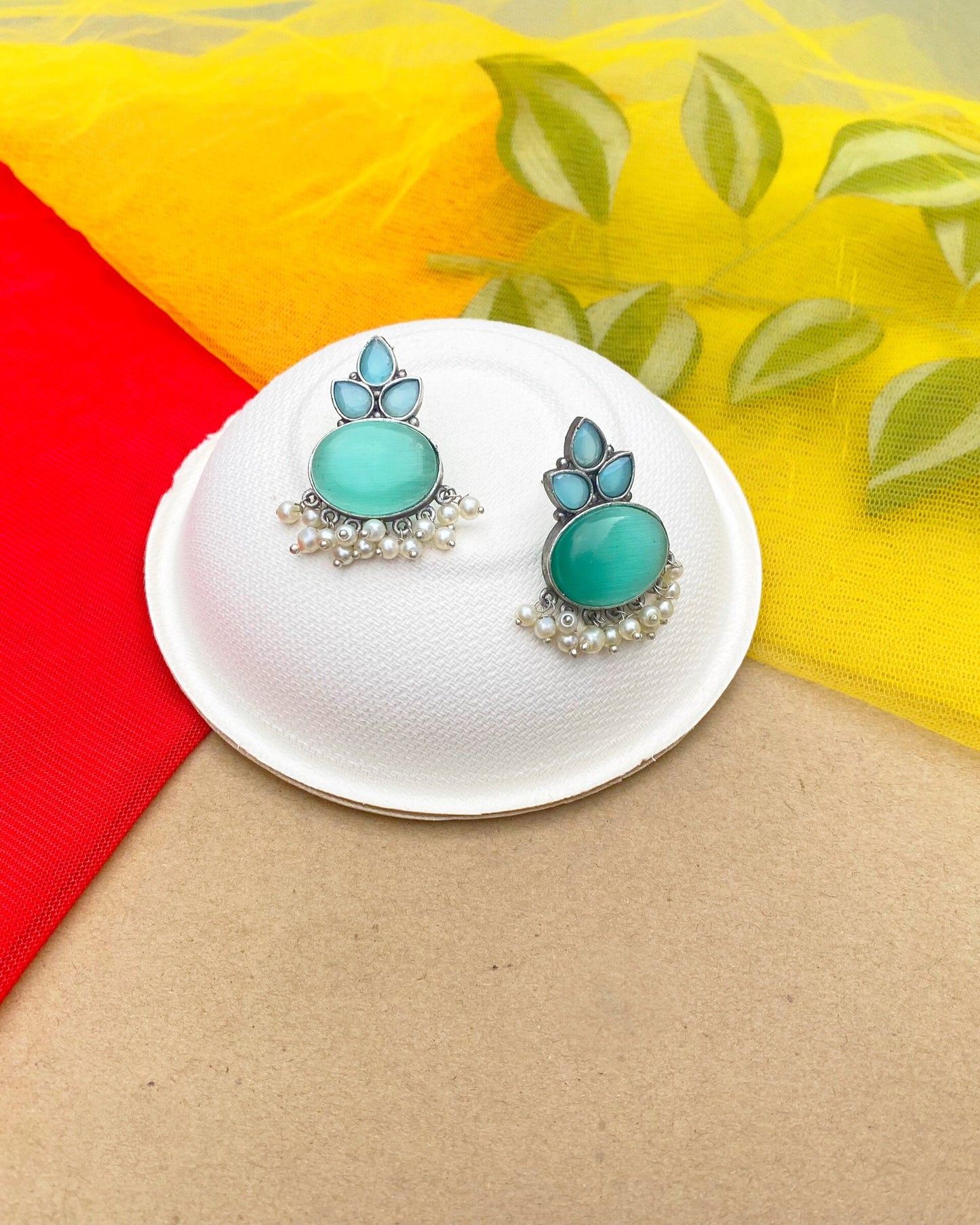 Mint Green Alexandra Studs Earring