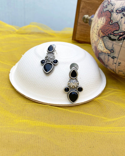 Black Sleek Annabelle Studs