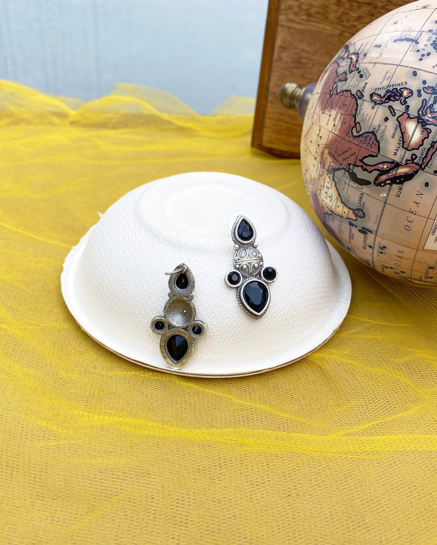 Black Sleek Annabelle Studs