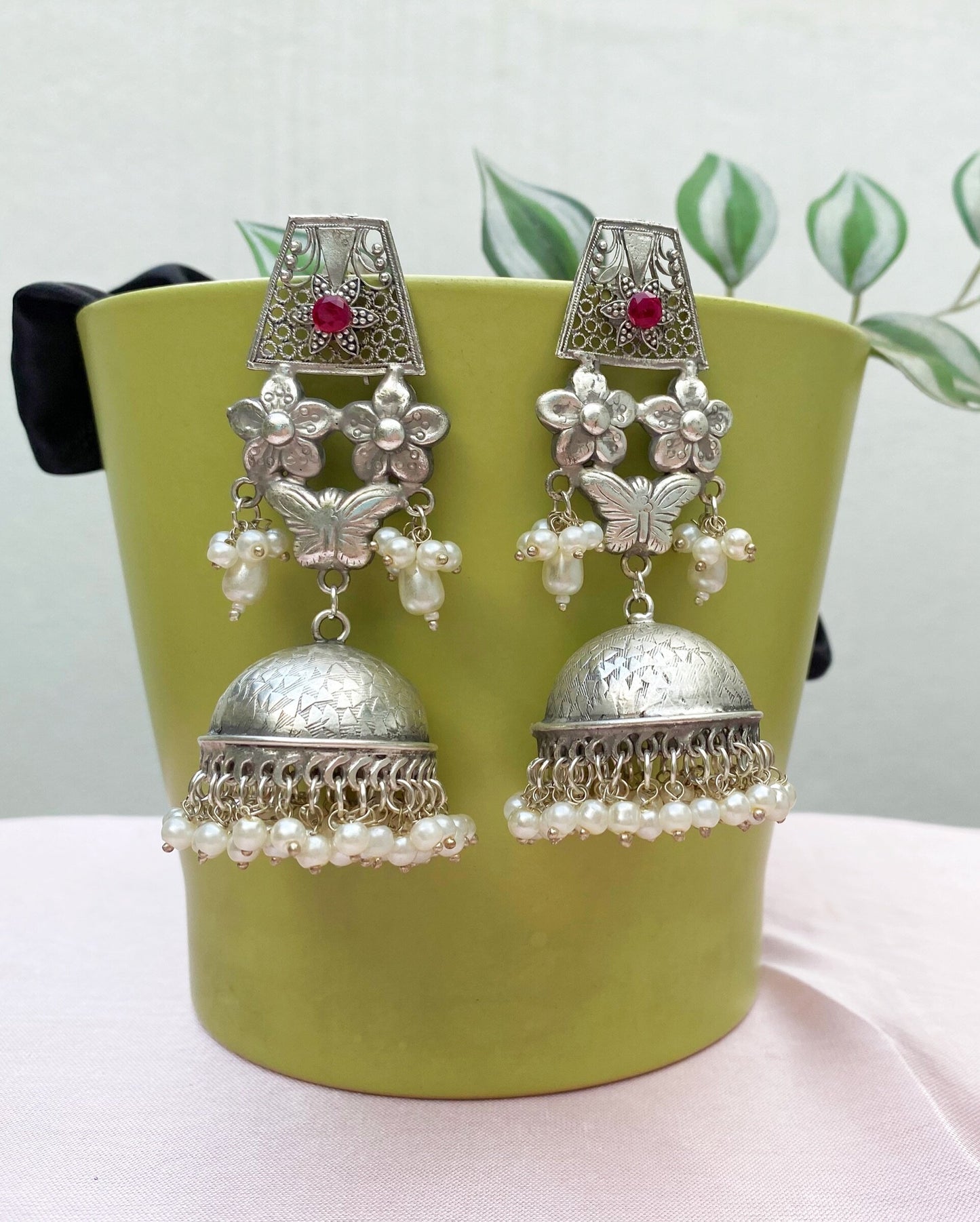 Silver Long Angelina Jhumki