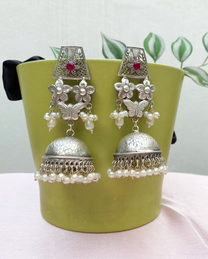 Silver Long Angelina Jhumki