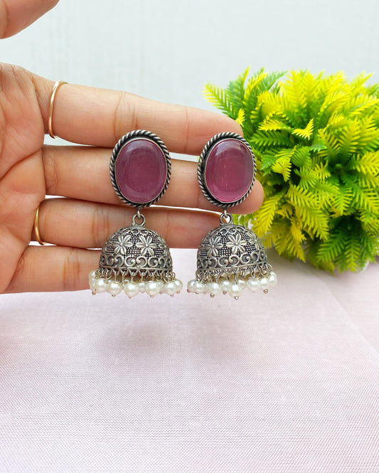 Pink Ariana Jhumki