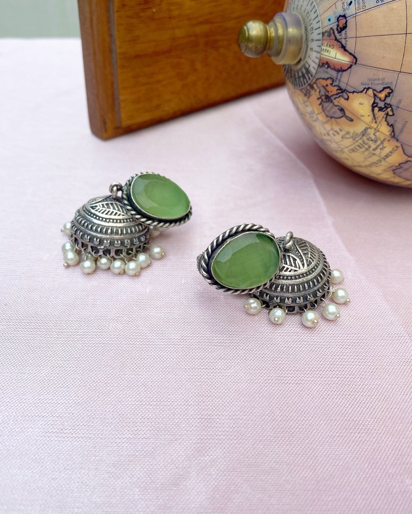 Green jhumka