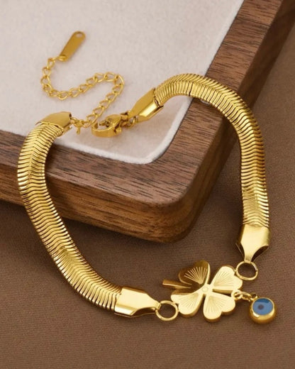 Snake Chain Leaf Bracelet