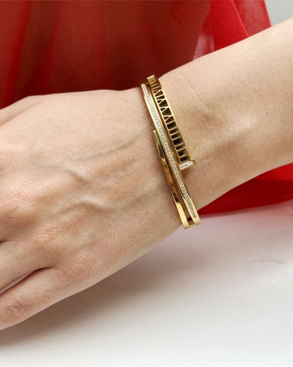 Cut-Out Geometric Bangle
