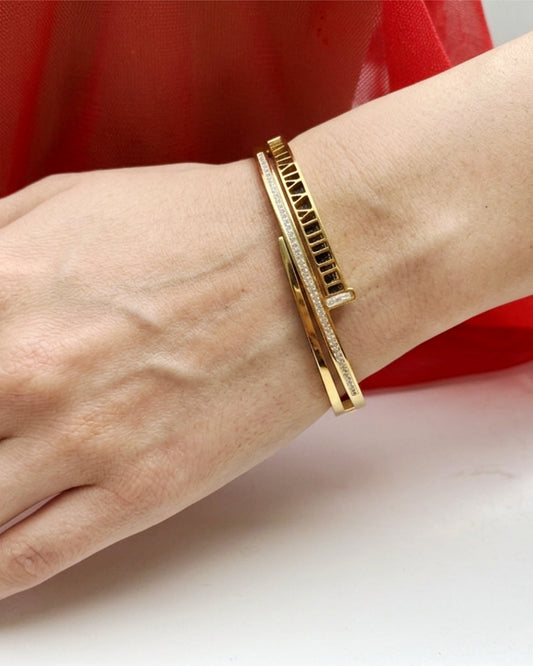 Cut-Out Geometric Bangle