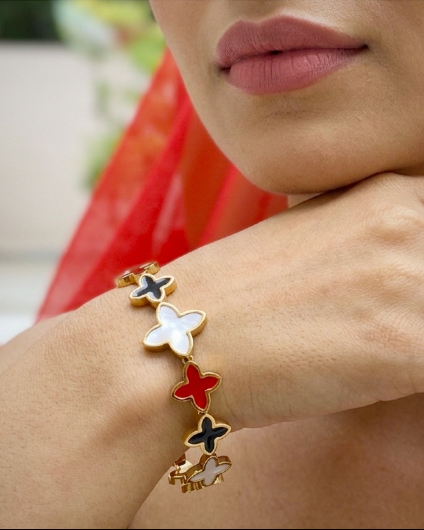 Multi-Color Clover Bangle