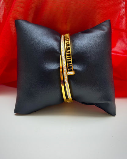 Cut-Out Geometric Bangle