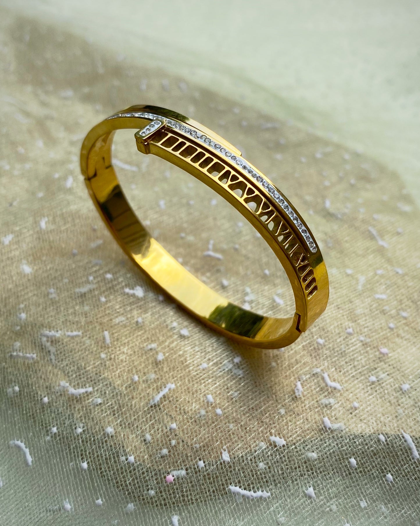 Cut-Out Geometric Bangle