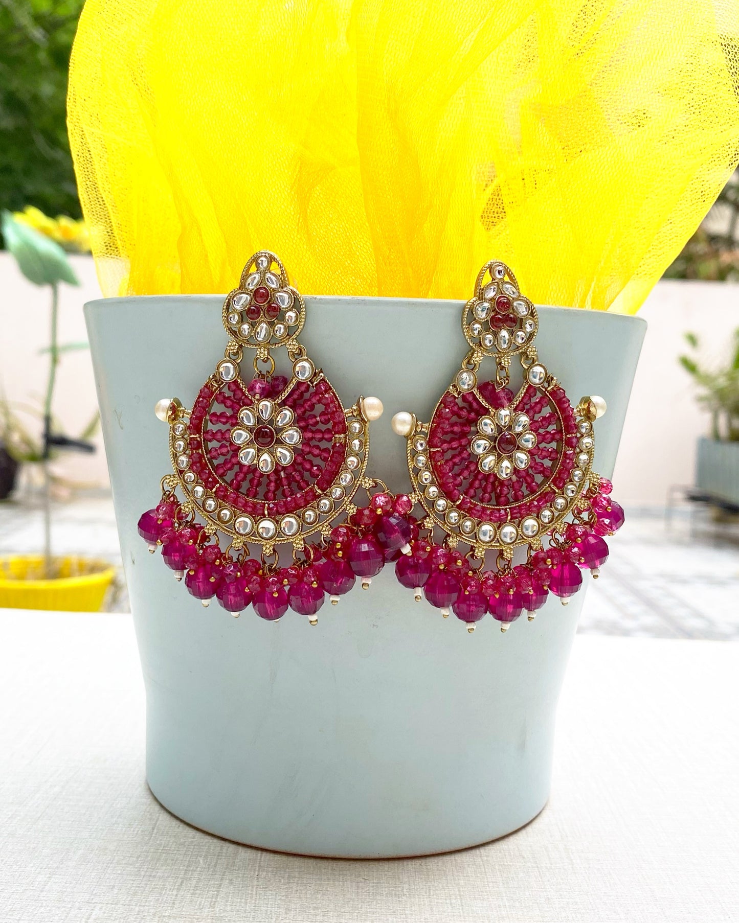 Meera Mahal Chandeliers Earring